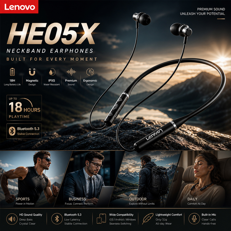 Telephone Headset Office - Original Lenovo HE05X TWS Wireless Earphone