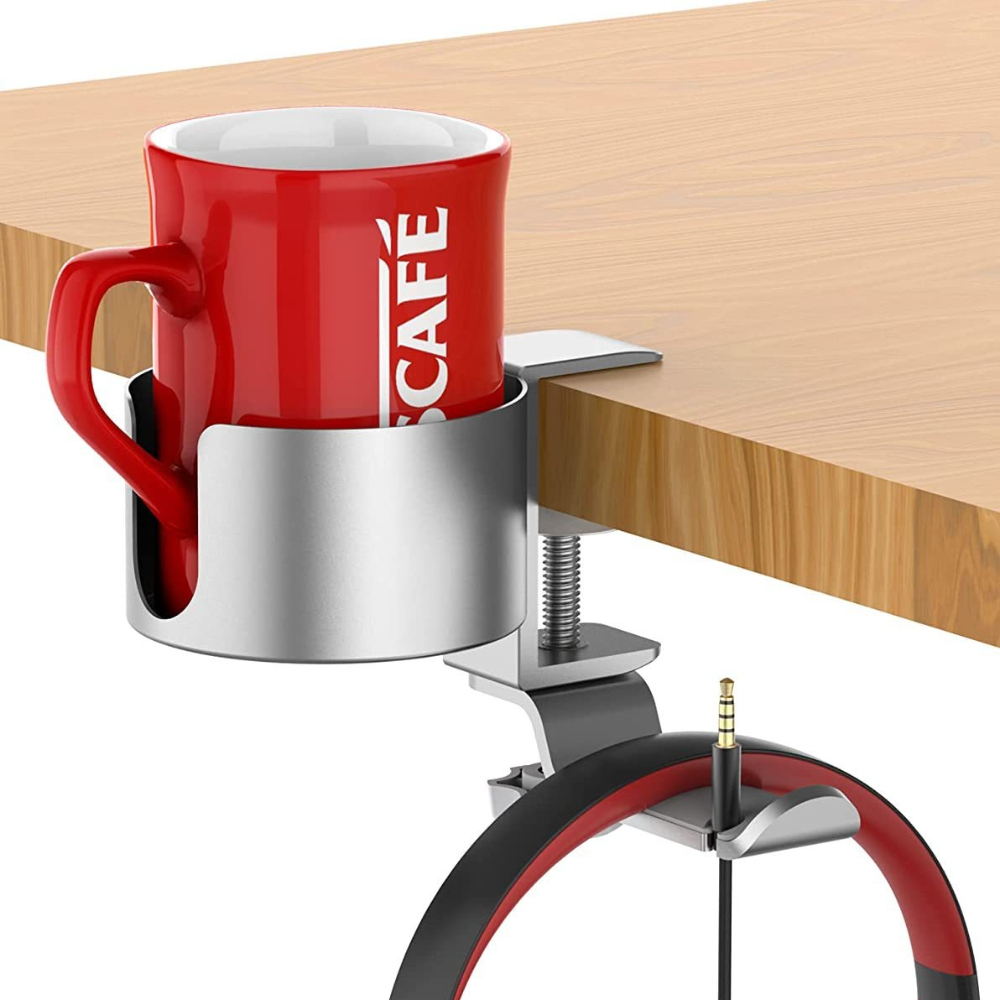 Telephone Headset Office - 360° Rotating Desk Headphone Holder with