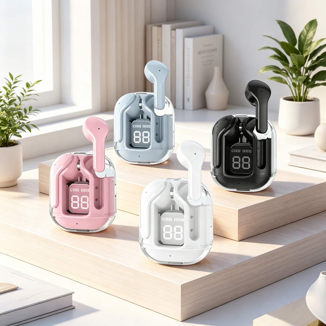 Telephone Headset Office - T2 Wireless Mini Earbuds LED Power