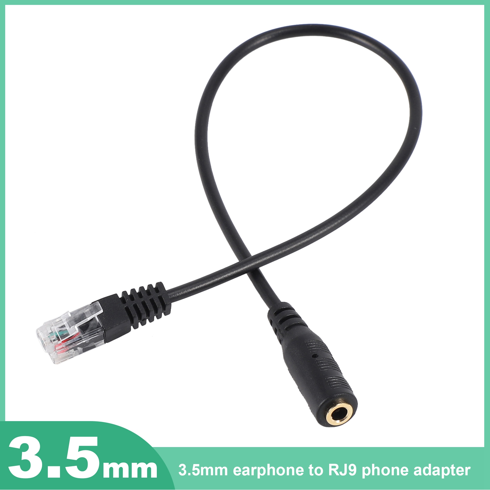 Dec.-3.5mm Plug Jack to RJ9 fo - Telephone Headset Office avaliação e preço