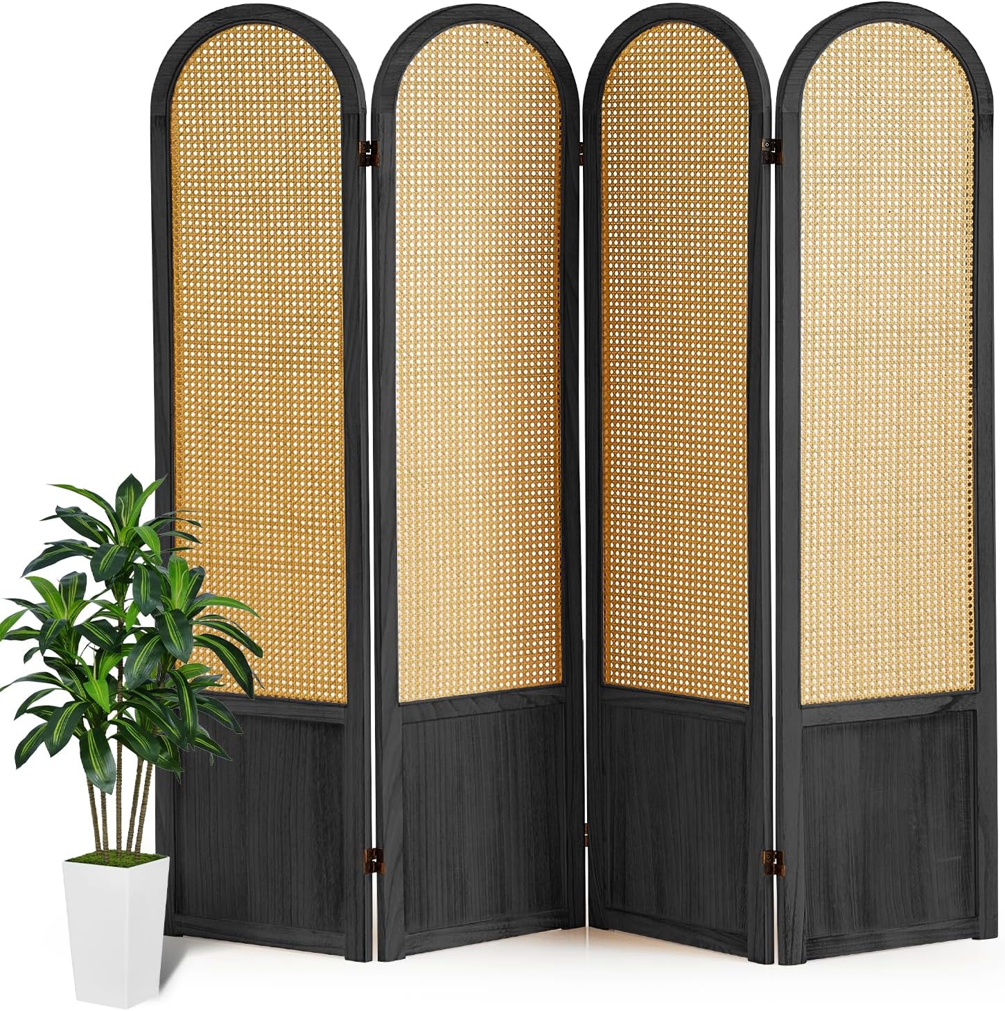 4 Panel Room Divider, Folding  - Partition Screen Divider avaliação e preço