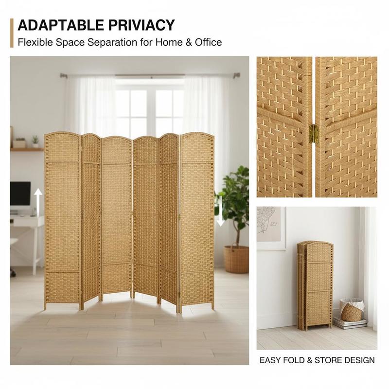 Folding Room Divider Screen 8  - Partition Screen Divider avaliação e preço