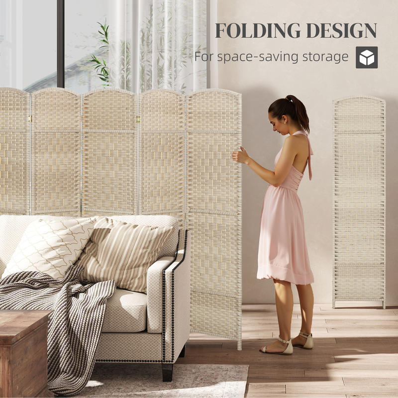 HOMCOM Folding Room Divider Sc - Partition Screen Divider avaliação e preço