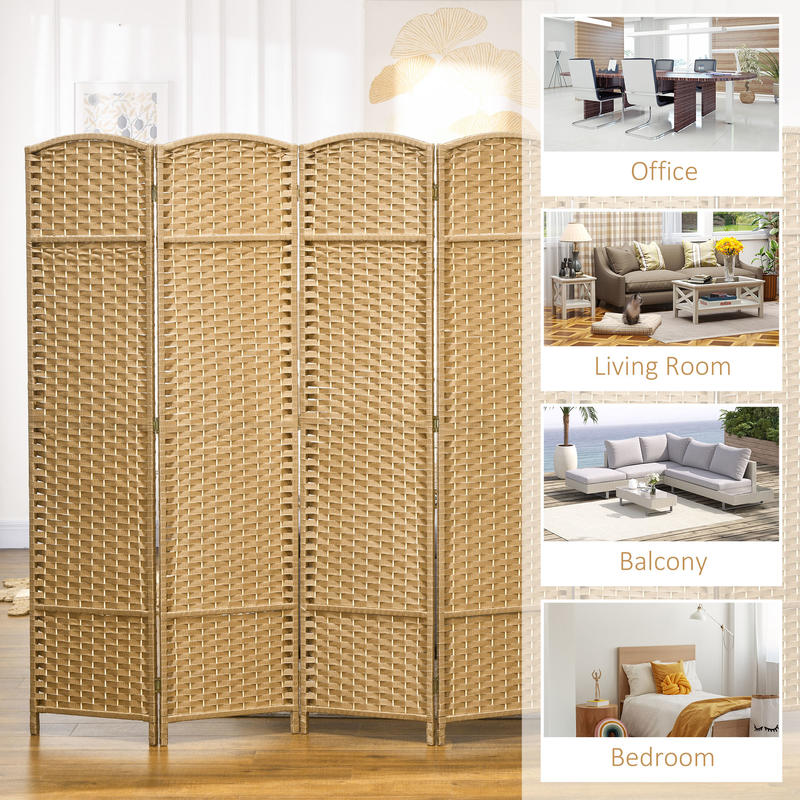 HOMCOM Folding Room Divider Sc - Partition Screen Divider avaliação e preço