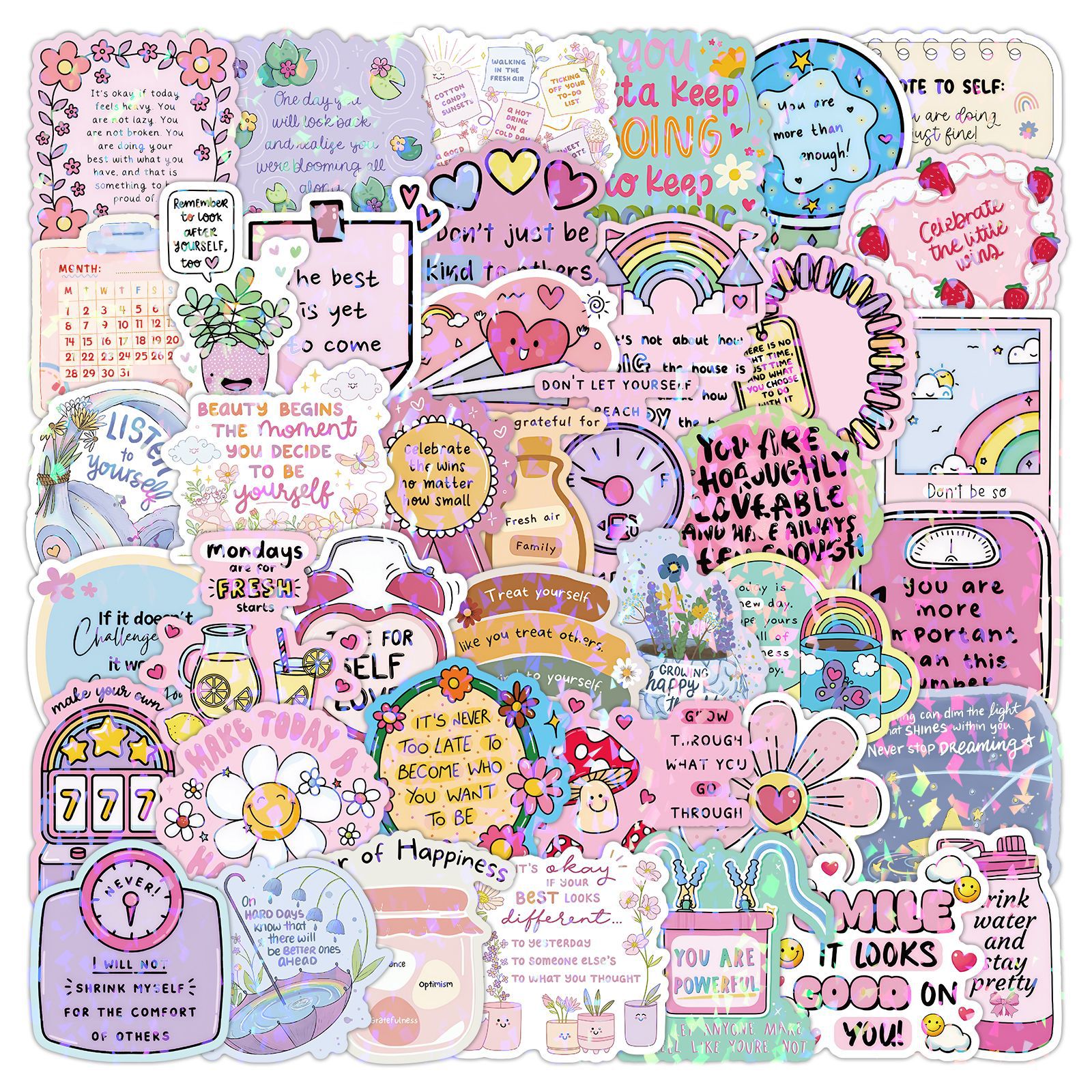 50/100Pcs Inspirational Text A - Telephone Headset Office avaliação e preço
