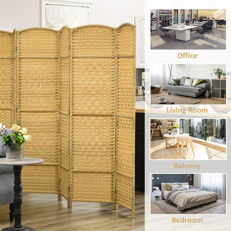 HOMCOM Folding Room Divider Sc - Partition Screen Divider avaliação e preço