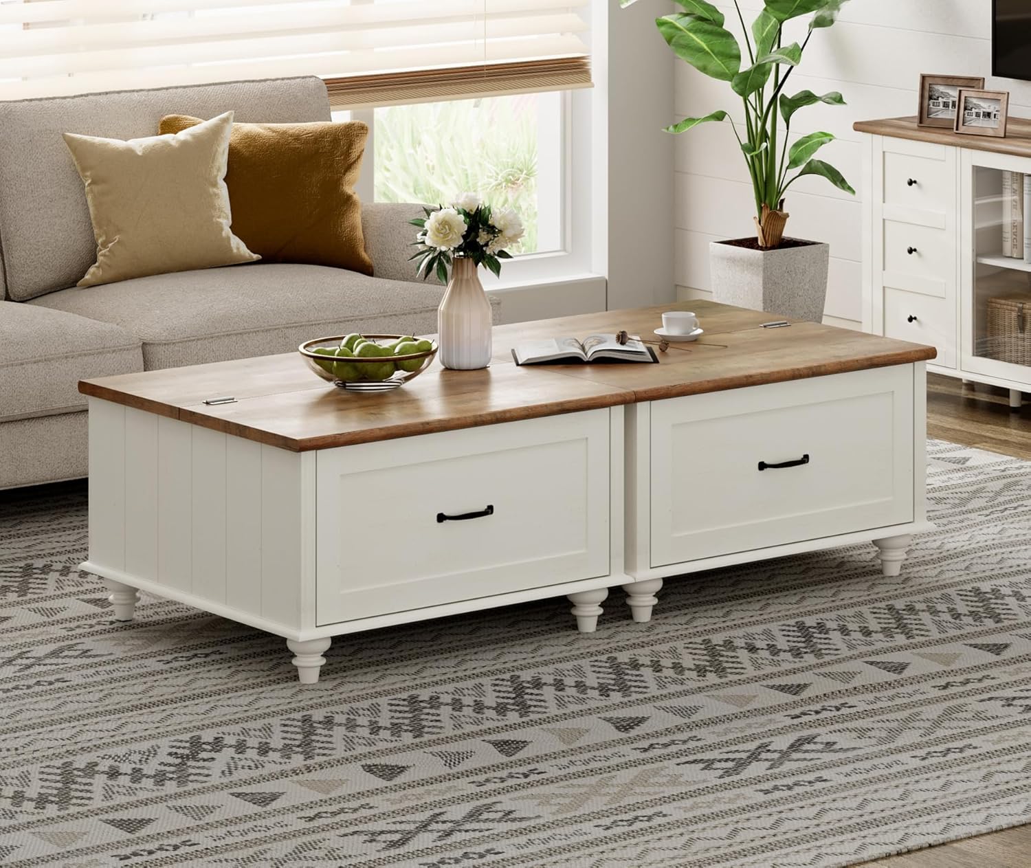 Set of 2 Farmhouse Square Coff - Office Furniture Center avaliação e preço