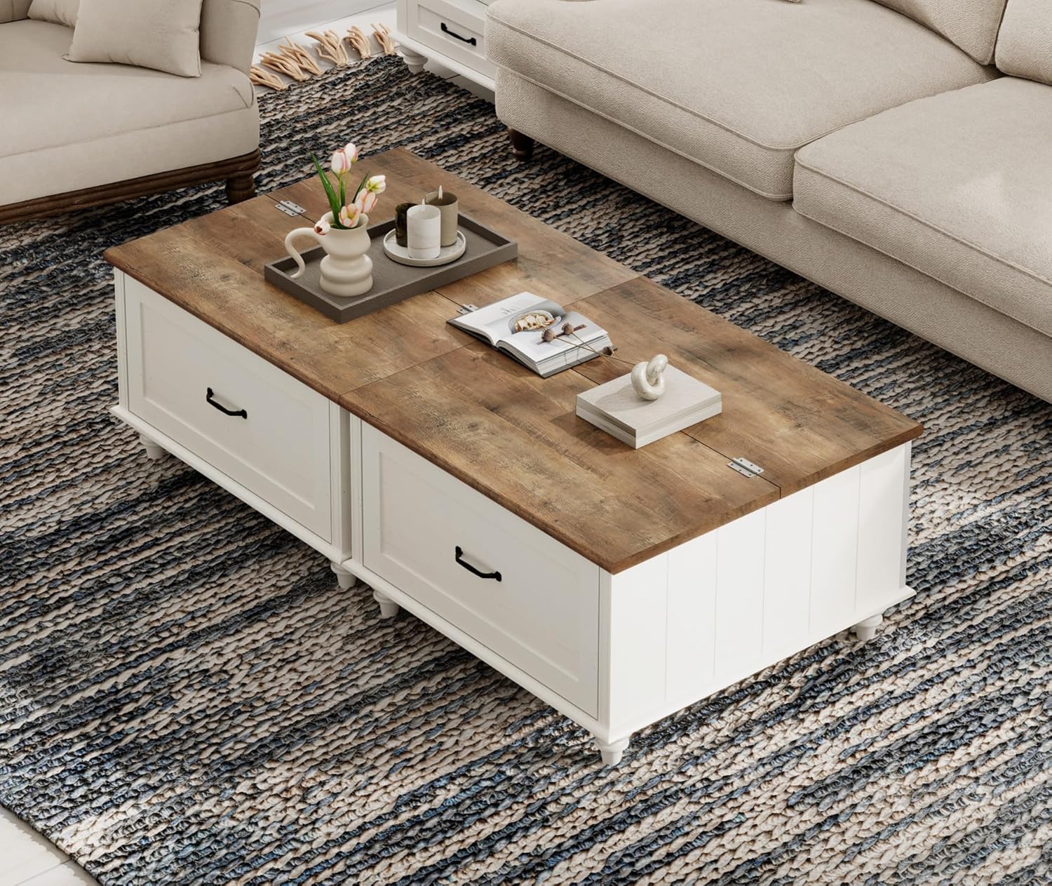 Set of 2 Farmhouse Square Coff - Office Furniture Center avaliação e preço