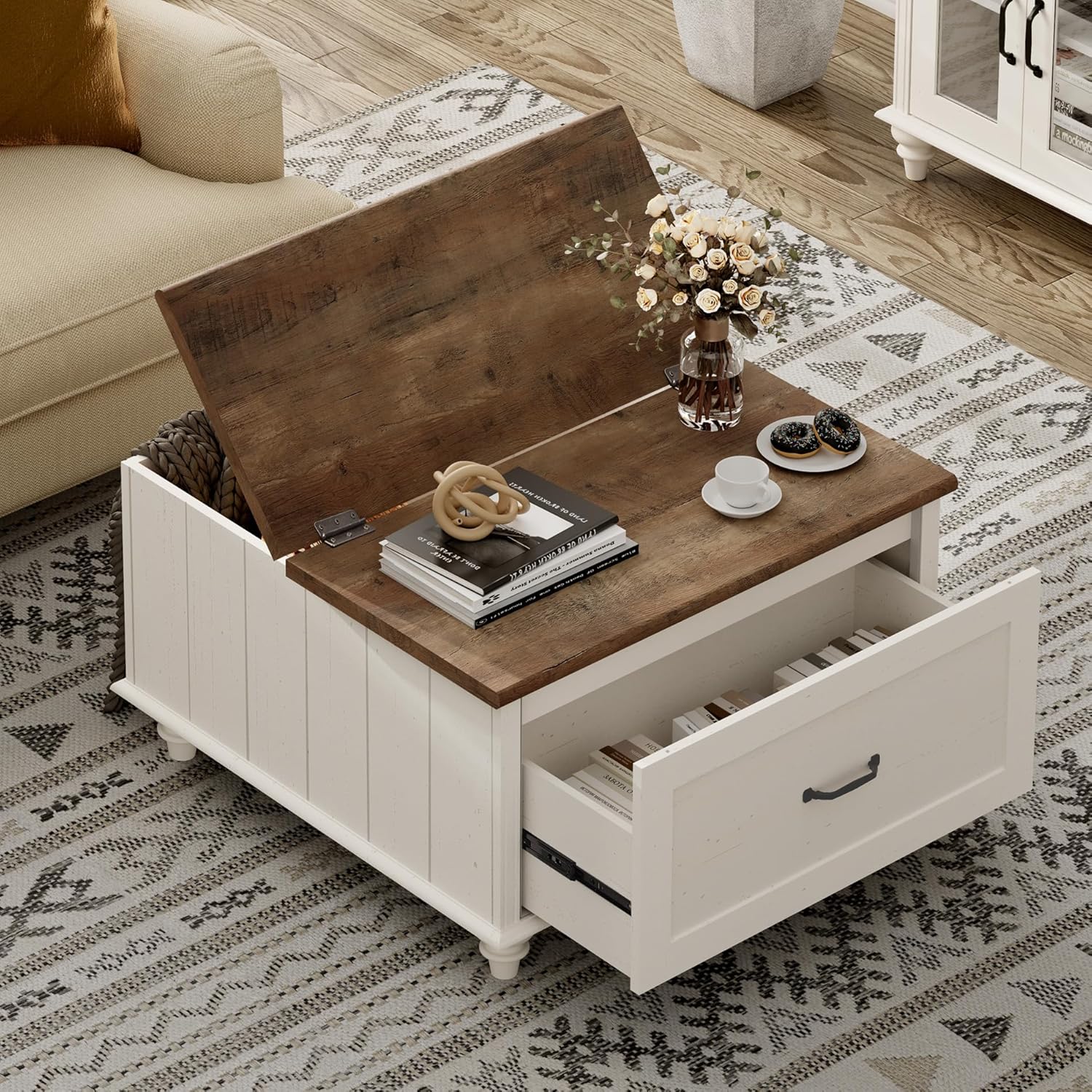 Set of 2 Farmhouse Square Coff - Office Furniture Center avaliação e preço