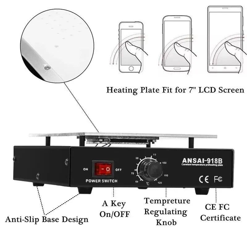 450W Durable 7 inch Phone LCD  - Partition Screen Divider avaliação e preço
